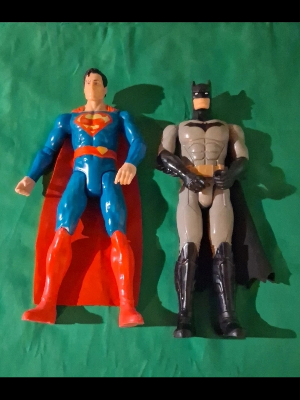 Marvel Superman & Batman Action Figure Duo - Blue, Red, Gray, Black